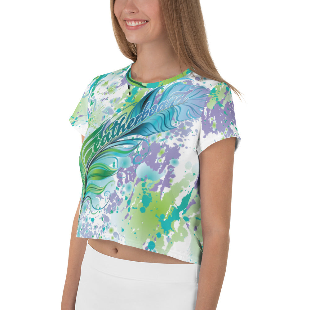 OG Feather All-Over Print Crop Tee