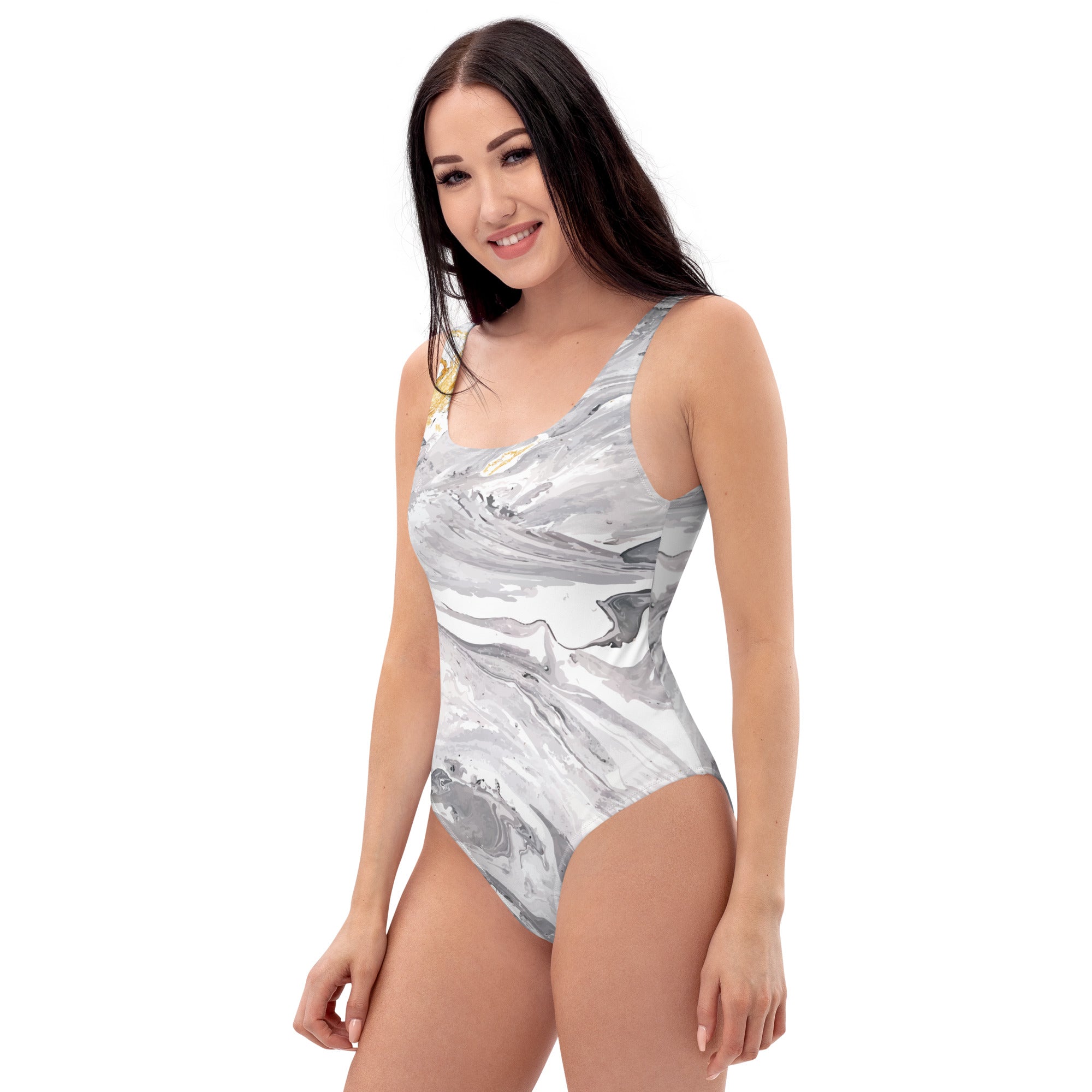 Mixed Marble Arts Women's One-Piece Swimsuit
