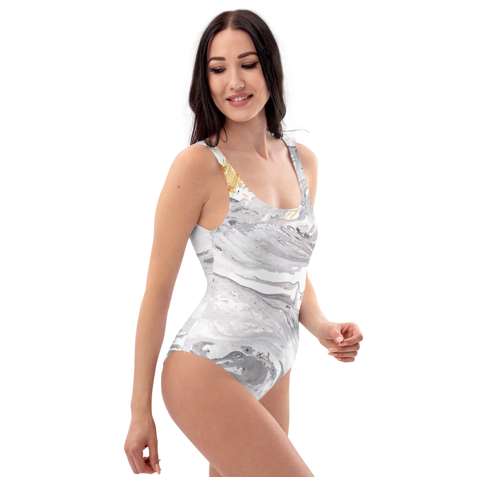 Mixed Marble Arts Women's One-Piece Swimsuit