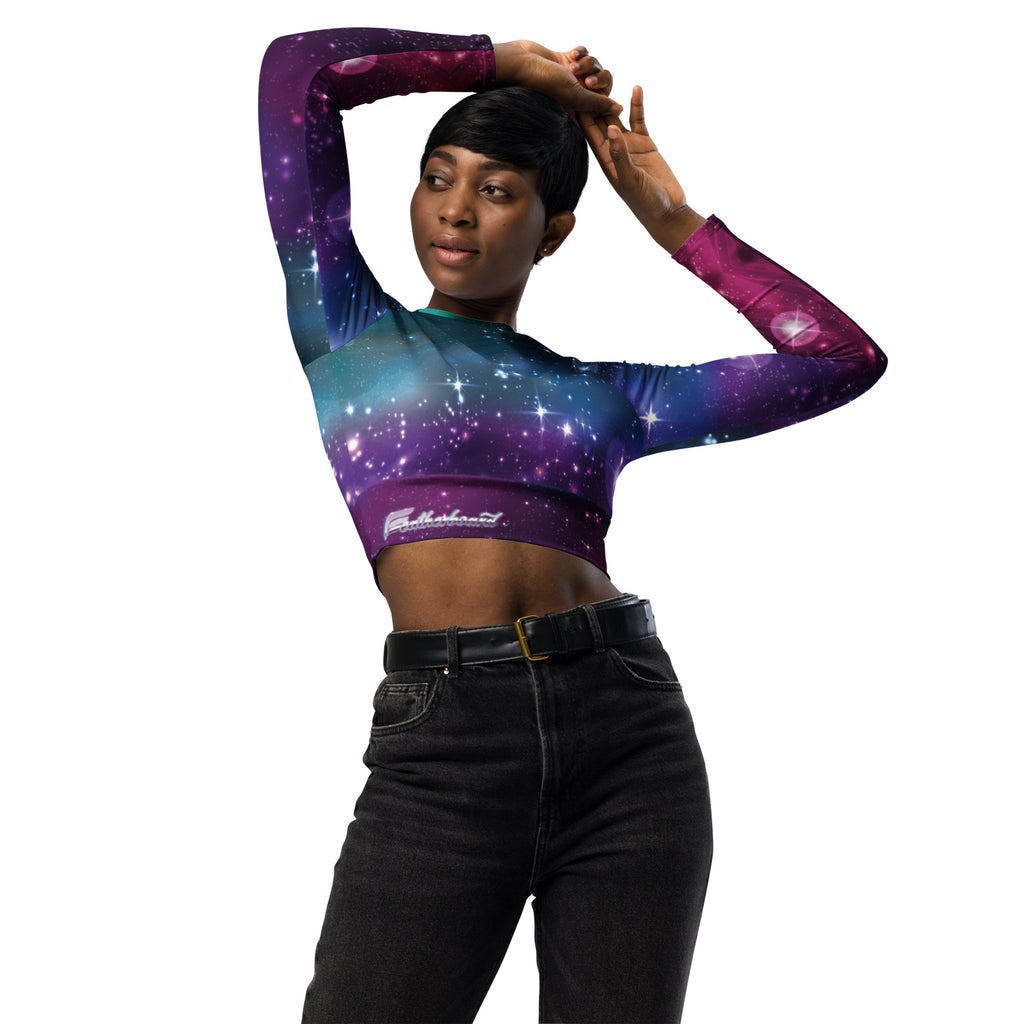 Women's To The Moon Recycled Long-Sleeve Crop Top