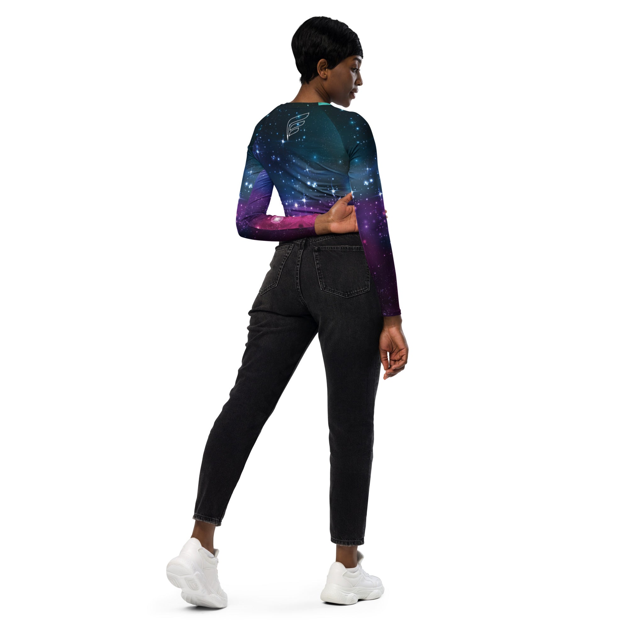 Women's To The Moon Recycled Long-Sleeve Crop Top