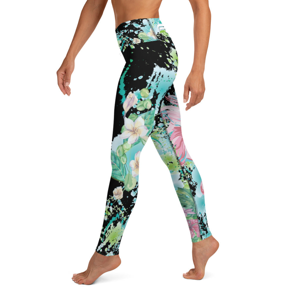 Flamingo All-Over Print Leggings with Pocket